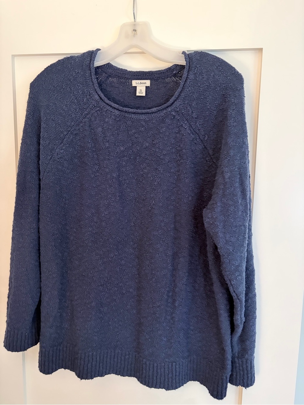 L.L. Bean Women's Navy roll neck cotton Sweater